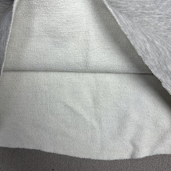 Vintage Cotton Sweatshirt Gray BJHS Print Overstitch Blank Front Cropped Cut 50s - Picture 8 of 11